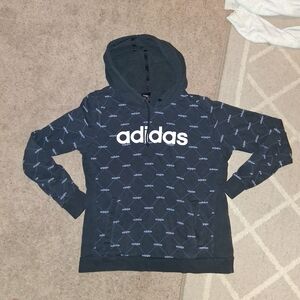 Adidas Men's Black Hoodie Sweater